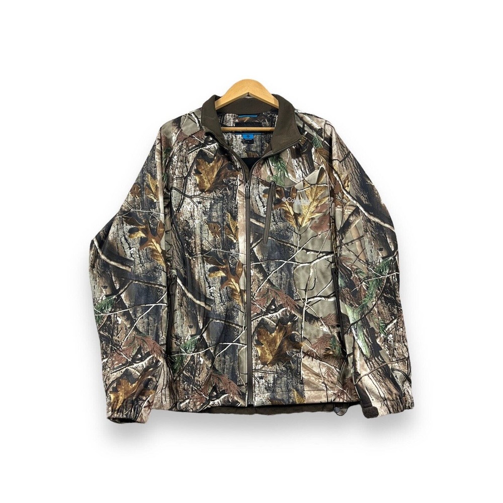 Columbia Mens PHG Jacket Camo Hunting Coat Size Large Softshell